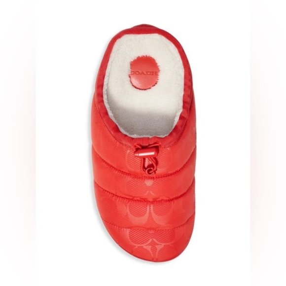 NWT Coach Rachelle Slippers Red Puffer Slip On Multiple Sizes Available - Picture 12 of 12
